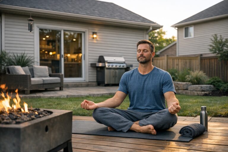 Illustration representing breathing and relaxation techniques for stress relief